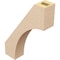 Ekena Millwork 3-inch W x 12-inch D x 16-inch H Westlake Rough Cedar Woodgrain TimberThane Knee Brace, Primed BRCUR03X12X16WTLRCPR - alternate 3